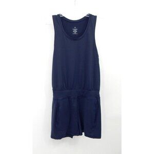 SWEATY BETTY gary racerback romper sleeveless shorts sporty athletic blue M